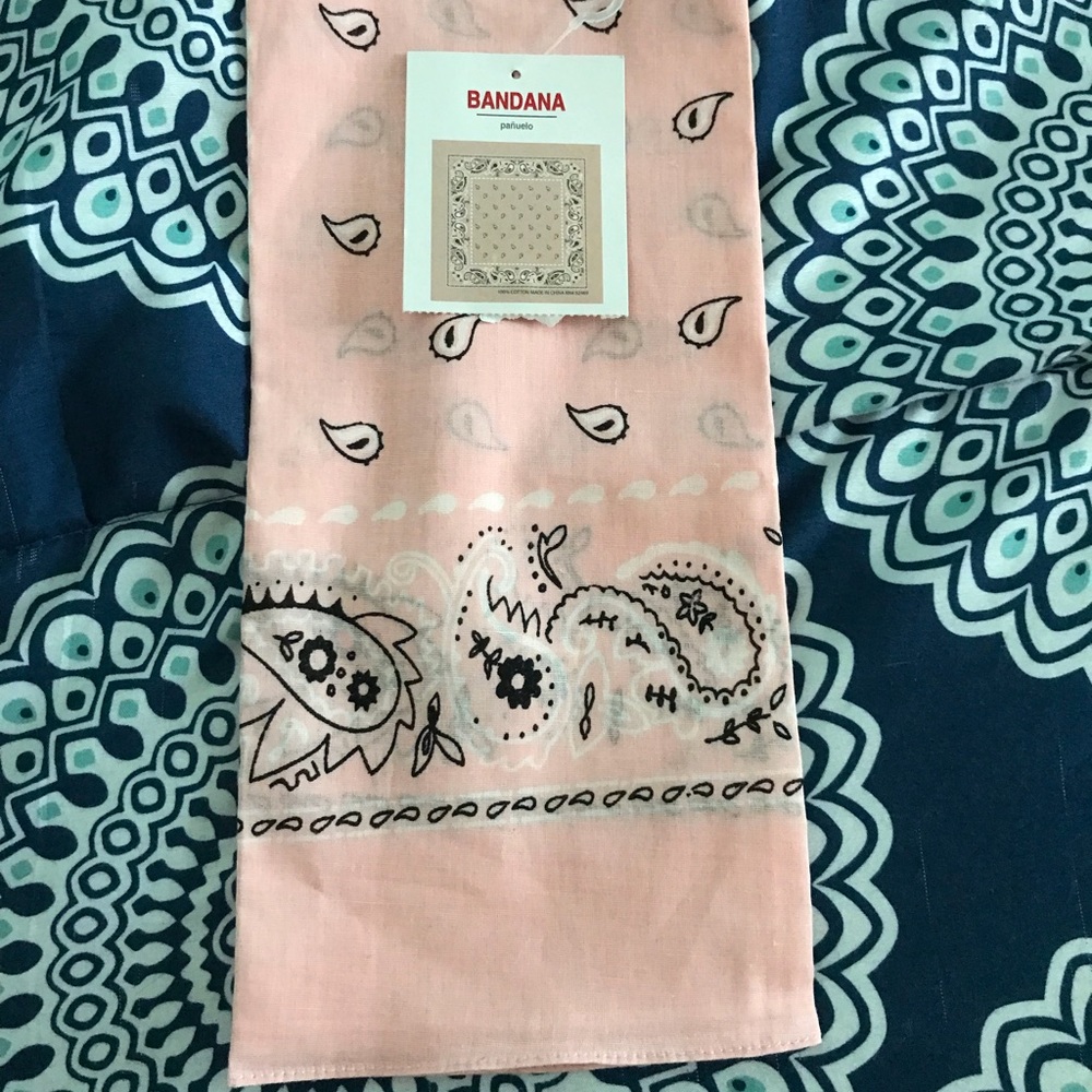 Pale pink bandana